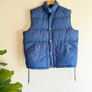 Vintage Down Fill Country blue vest